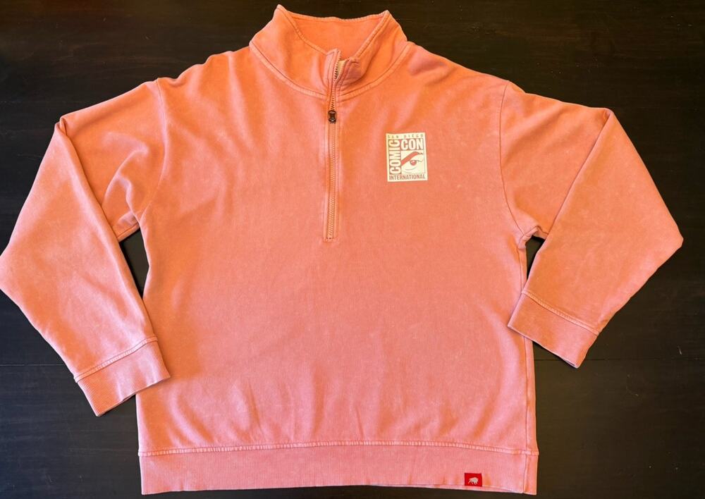 NWT! [2XL] San Diego Comic Con SDCC Women Pink 1/4 Zip Sweatshirt Official Merch